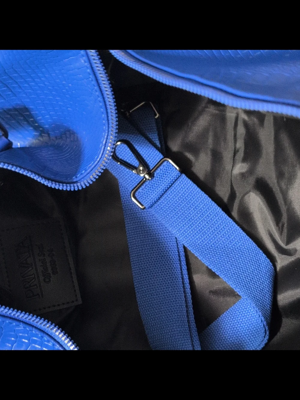 Royal Blue Croc-Embossed Women’s Tote